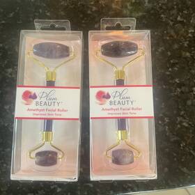 8818p Clio Qty. 2- Plum Beauty By Amethyst Facial Roller Improves Skin Tone