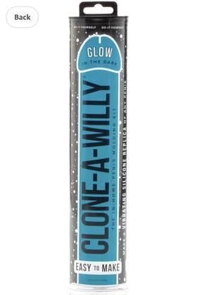 4674 Clone-a-willy Silicone Penis Casting Kit For Unisex Glow In The Dark Blue