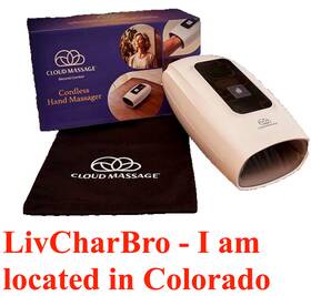 Cloud Massage 860007737060 Rechargeable Hand Massager Heat And Compression Arthritis Carpal Tunnel