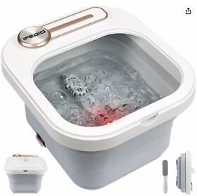 Collapsible Foot Spa Bath With Heat And Bubble Massage Jets Ifedio Pedicure