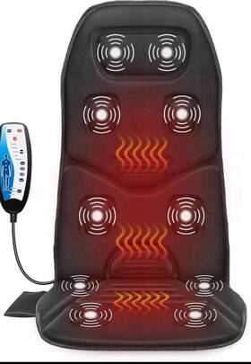 Comfier 705353537998 Massage Seat Cushion With Heat 10 Vibration Motors Back Massager For Chair