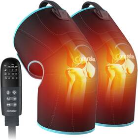 Comrelax 605646787768 Knee Massager With Heat And Air Compression Heated Brace Wrap Heati