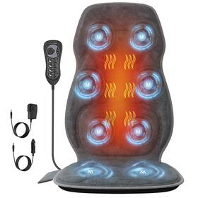 Xz-6018 Comrelax Back Massager With Soft Plush Fabric Cover Massage Gradient Grey