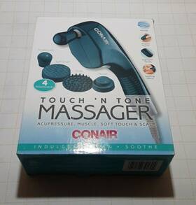 Conair 074108391681 Touch N Tone Massager 4 Attachments Acupressure Muscle Soft Nib