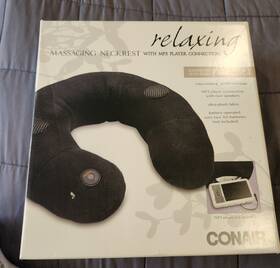 Nm75k Conair Massaging Neck Rest With Audio Connection New