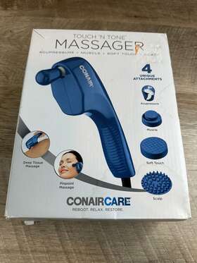Conaircare 074108465900 Touch N Tone Massager Acupressure Muscle Soft With 4 Attachments