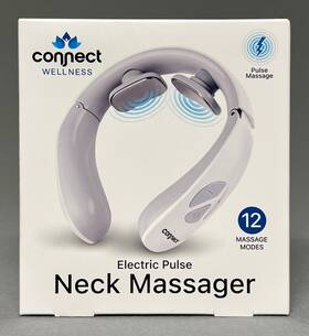 Connect 030698069805 Wellness Electric Pulse Neck Massager 12 Massage Modes Usb Rechargeable