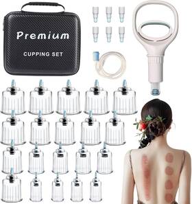 Coolyard 744759772749 Cupping Kit For Massage Therapy 20 Suction Cups Back Muscle Body Physical Pa