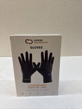 Copper Compression 810053865309 Coppervibe Vibration Heat Therapy Gloves Cccvbg One Size Q1