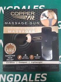 Copper Fit Percussion Massage Gun With 4 Attachments Cordless Rechargeable