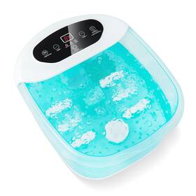 E230us-hua6315 Costway Foot Spa Massager Bath Soak Tub With Heat Bubble Massage Beads Lake Blue