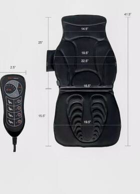 Ep24407 Costway Vibration Massage Seat Cushion Car With 3 Vibrating Speed Back Massager Office
