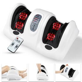H807wha8958 Costway Shiatsu Foot Massager Kneading And Rolling Leg Ankle With Remote Control White