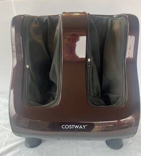Js10017us Costway Foot &calf Massager And With Shiatsu Vibrating Compression Kneading Heat Maroon
