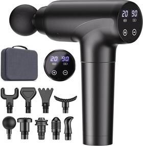 Cotsoco 445045310388 Massage Gun Deep Tissue Muscle With 9 Attachment Heads 20 S