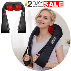 Cotsoco 797427930323 Shiatsu Back And Neck Massager With Heat For Pain Relief Deep Tissue Clearance