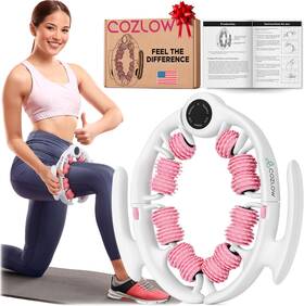 Cozlow 445000182166 Cellulite Massage Roller - Pink Anti-cellulite Massager With Detachable