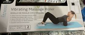 Crane 088500013863 Fitness Black Portable Vibrating Massage Roller New In Box