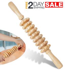 Aye-1 Ctwctr Rodillo De Masaje Masajeador Madera Para Celulitis Gluteos Y Grasa Abdominal
