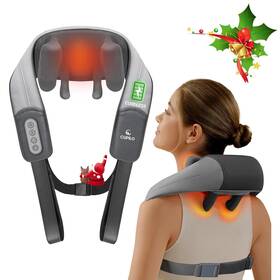 Cupilo 767461984354 Shiatsu Neck And Shoulder Massager With Heat - 4d Deep Tissue Kneading Massag