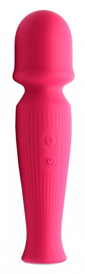Cn-04-0751-50 Curve Toys Pink Silicone Wand Massager Usb Rechargeable Waterproof Wireless Travel Discreet