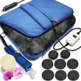 Dana Trading 068888043571 Serenelife Massage Stone Warmer Set - Electric Spa Hot Stones Massager And Heat