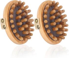 Debetool 313048949935 Wood Therapy Massage Tools - 2-pack Wooden Meridian Brush For Cellulite