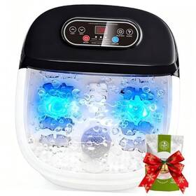 Sp-87 Dermoprime Foot Spa Bath Massager With Heat - Ozone And Blue Light Soaking Tub Black