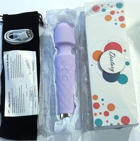 Destary 313030372321 Womens Mens Massage Wand Light Purple Waterproof Silicone 12 Modes New