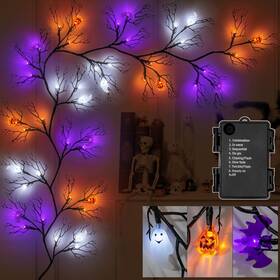 Xjg1931 Digwry 8 Modes And Timer 6 Ft Halloween Decor Vine With 45 Led Lights Adjustable Shape
