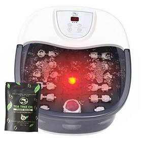 E20-91grey Ecarbme Foot Spa Bath Massager With Heat And Jets Vibration Temperature Control Grey
