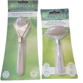 Ecotools 079625438161 Rose Quartz Contour Roller Calming And Depuffing Both As Seen In Picture