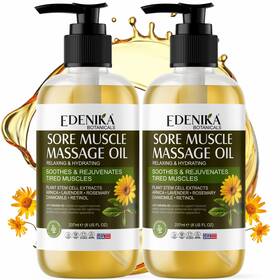 Edenika Botanicals 850044672479 Maximum Strength Sore Muscle 8 Fl Oz Pack Of 2 Clear