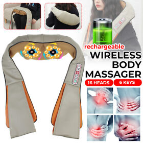 Zem3326945 Electric Shiatsu Neck And Back Shoulder Heat Massager Deep Kneading Massage Pillow