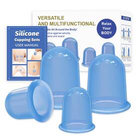 Ez-4c Elera Silicone Cupping Therapy Set - Cellulite Reduction And Massage Kit 4 Cups