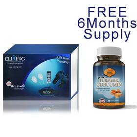 Eliking 072929828423 Electronic Pulse Muscle Stimulator Massager And Turmeric Curcumin Diet Supplements