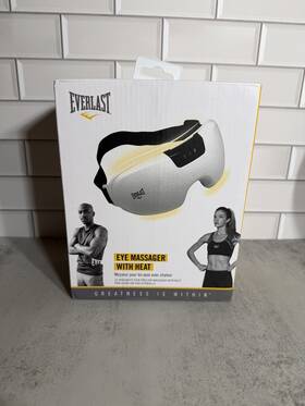 Ev-eyemas-250 Everlast Electric Eye Massager Heated Magnetic White Black