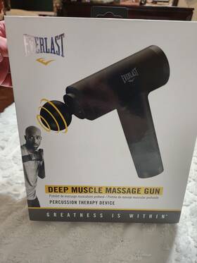 Everlast Ev-gnbst-750 Black Deep Muscle Massage Gun Open Box
