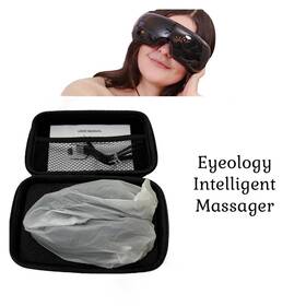 Ke8hb Eyelogy Eyeology Intelligent Eye Massager Black Bluetooth And Heat With Case Charger
