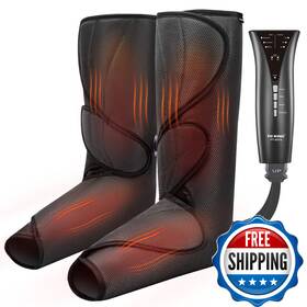 Fit King B08qmqdw2n Air Compression Leg And Foot Massager Heat For Circulation Pain
