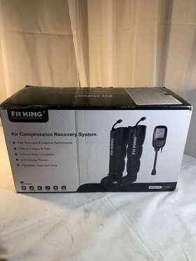 Ft-082a Fit King Black Air Compression Recovery Foot And Leg Massager