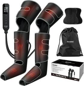 Ft-0875p0226 Fit King Full Leg Air Compression Massager With Heat For Foot/calf/leg- One Size