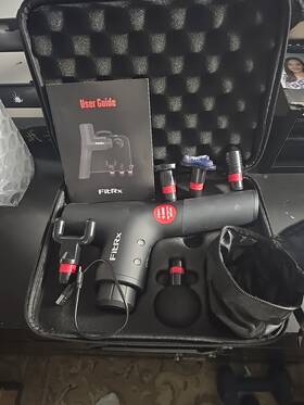 7631-2 Fit Rx Fitrx Muscle Deep Tissue Massage Gun Percussion With 6 Speeds And 4 Heads