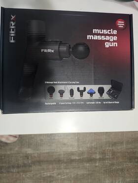 7631wm Fitrx Massage Gun Muscle Percussion Rechargeable Neck Back Arm Leg