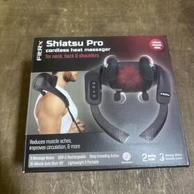 Fitrx 9484wm Shiatsu Pro Cordless Heated Massager 6 Heads Neck Back Shoulder Black