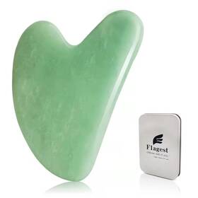 Flagest 445008692681 Gua Sha Facial Tool - Jade Stone Massager For Spa Acupuncture Therapy