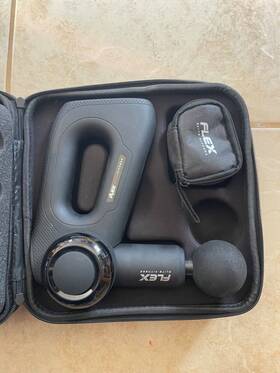 8182 Flex Elite Fitness Multi Angle Precision Massager 5 Attachments And Travel Case