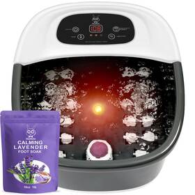 Foot Spa 313044537570 Bath Massager With Heat Bubbles And Vibration Massage Jets 16 Oz C