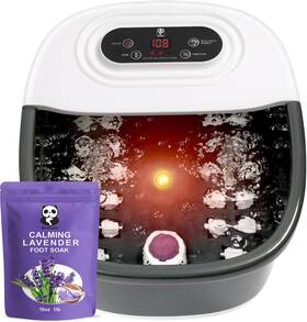 Foot Spa 445014754724 Bath Massager With Heat Bubbles And Vibration Massage Jets 16 Oz C