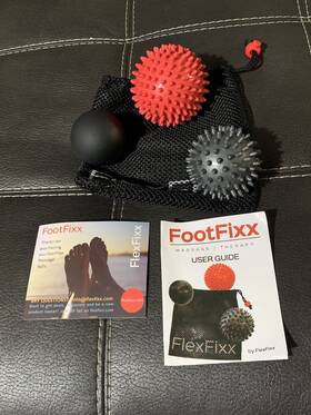 Footfixx 445052420452 Massage Balls Spiky For Deep Tissue Back Foot Plantar Fasciitis Sciatica